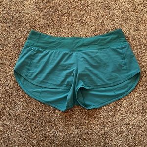Teal Lululemon Speed Up 2.5”